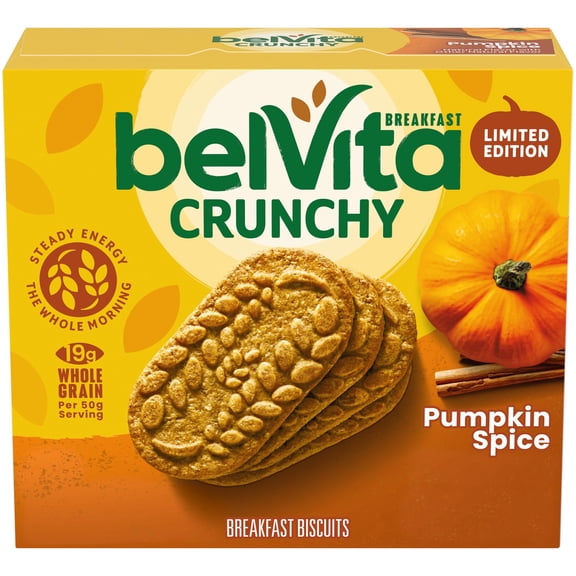 belVita Breakfast Bars Biscuits, Pumpkin Spice, 5 Packs (4 Biscuits Per Pack)