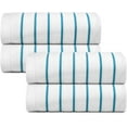 thumbnail image 1 of belem Aqua Blue Horizontal Stripe Oversized Pool Towels Bulk 30x60-60 Pack Beach Towels Bulk - Highly Absorbent Spa & Hotel Bath Sheet - Quick Drying & Soft Towels in Bulk, 1 of 7