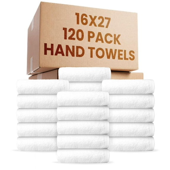 belem Fast Drying Bulk Salon Towel -120 Hand Towels Bulk(16x27) - 10 Dozen Wholesale Economy Massage Towels - Super Absorbing, Soft & Light Weight Terry Towels - Ideal for Spa, Pool, Hair & Gym