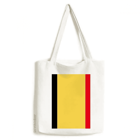 belgium national flag eu country tote canvas bag shopping satchel casual handbag