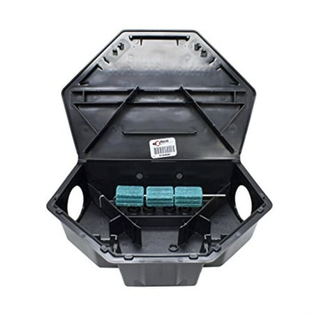 bell labs protecta bait station for rats, low profile (lp) black, case of six