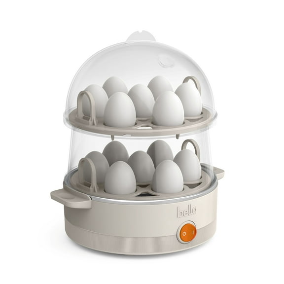 bella 14-Egg Electric Egg Cooker for Hard, Soft Boiled Eggs, Oatmilk