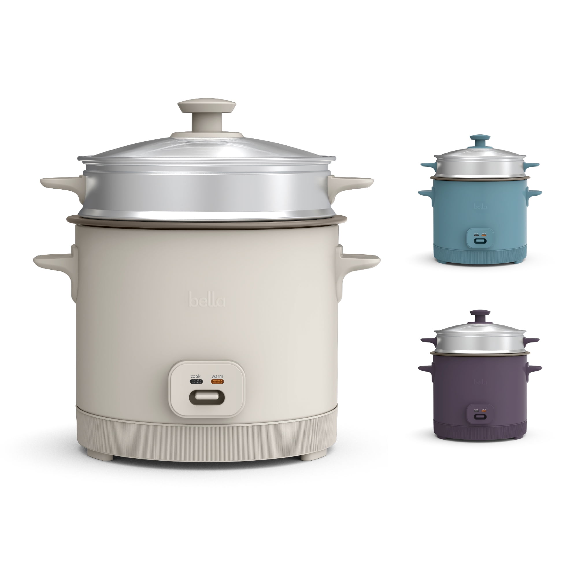 bella 16-Cup Electric Rice Cooker, Oatmilk