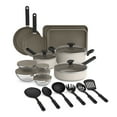thumbnail image 1 of bella 21-Piece Ceramic Nonstick Cookware and Utensil Set, Oatmilk, 1 of 8