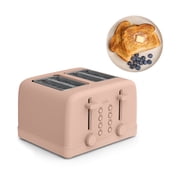 bella 4-Slice Toaster, 6 Setting Shade Control with Reheat, Cancel, Bagel & Defrost Buttons, Removable Crumb Tray, Anti Jam & Auto Shutoff, Blossom