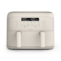 bella 4 Qt Dual Basket TriZone® Air Fryer with EverGood™ Ceramic Nonstick Coating, Removable Divider, Oatmilk