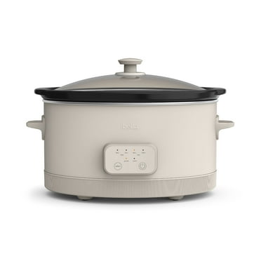 bella 6 Qt Programmable Slow Cooker, Oatmilk