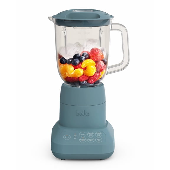 bella 10 Speed Countertop Blender, 48 oz Dishwasher Safe Pitcher, Juicer & Smoothie Maker with Fits-Anywhereâ„¢ Slim Flip & Store Design, Stainless Steel Blade, Surf