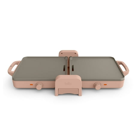Bella - Fits-anywhere Kitchenware: 10" x 20" Fold & Store Dual Temp Electric Griddle - Blossom