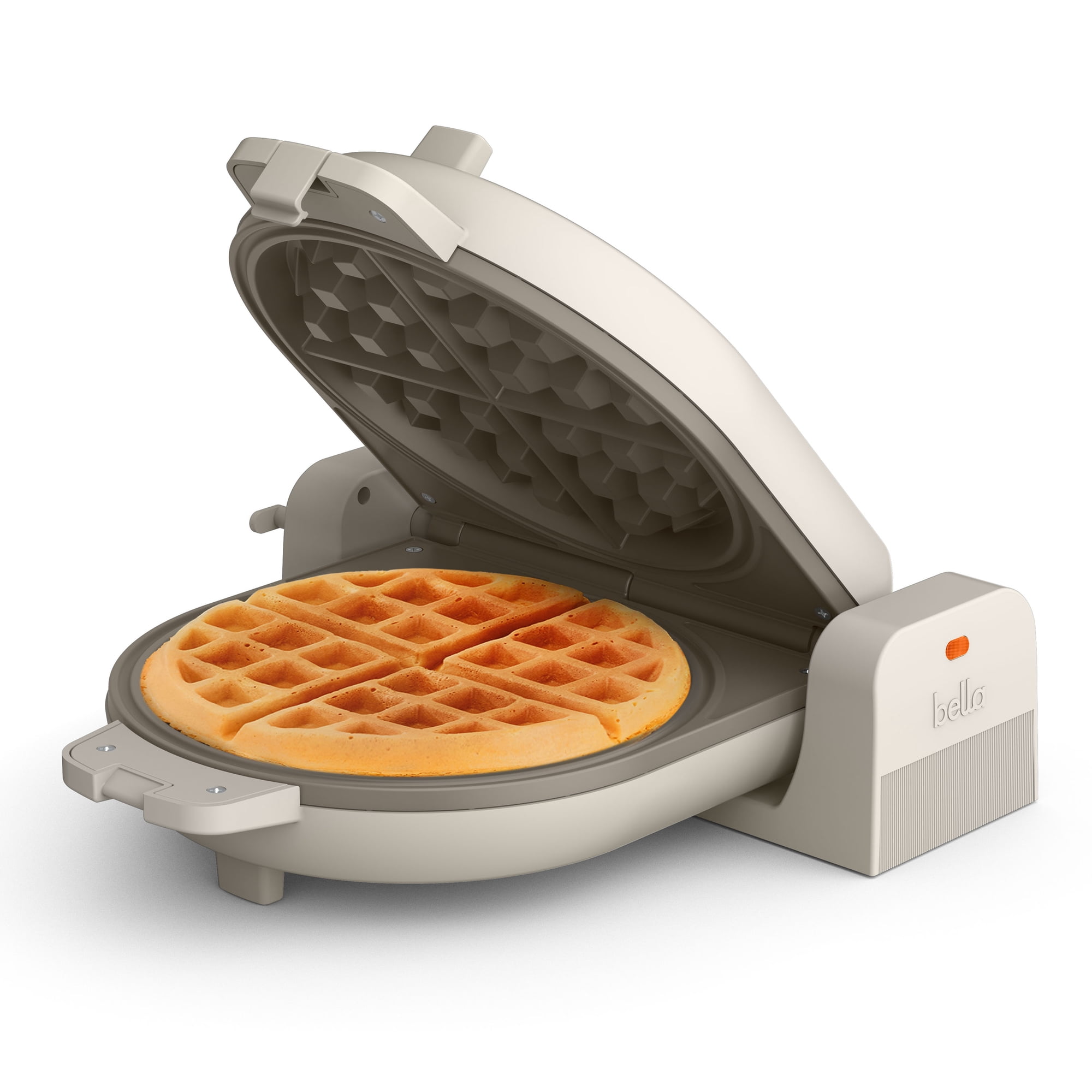 bella Flip-n-Store Belgian Waffle Maker with EverGood™ Ceramic Nonstick Coating, Power Indicator Light & Cool-Touch Handle, Seaglass
