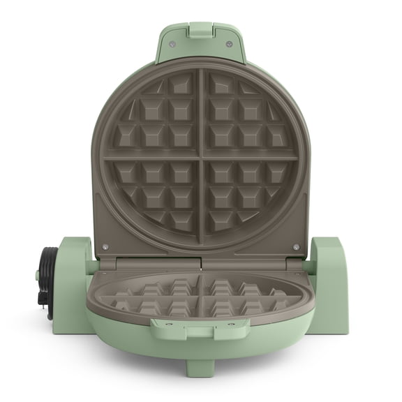 bella Flip-n-Store Belgian Waffle Maker with EverGood™ Ceramic Nonstick Coating, Power Indicator Light & Cool-Touch Handle, Seaglass