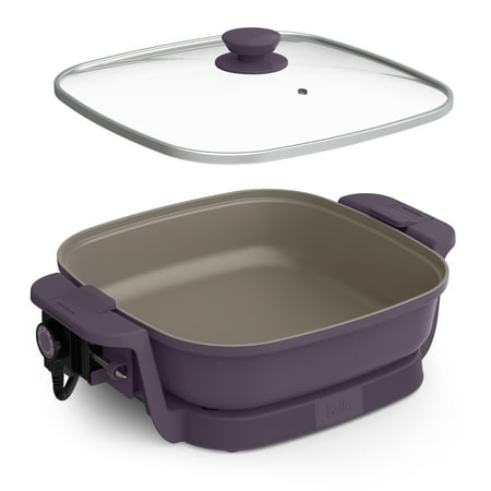 Bella - Fits-anywhere Kitchenware: 12" x 12" Make & Take Electric Skillet - Plum