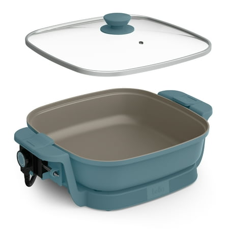 Bella - Fits-anywhere Kitchenware: 12" x 12" Make & Take Electric Skillet - Surf