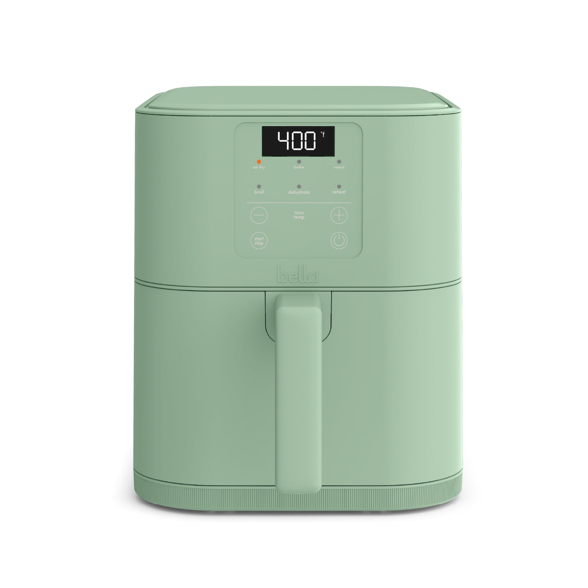 bella 6 Qt Slim Digital Air Fryer with EverGood™ Ceramic Nonstick Coating, 6 Preset Cooking Options, Seaglass