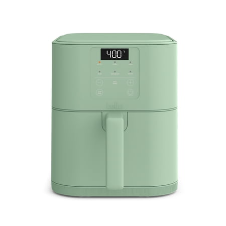 bella 6 Qt Slim Digital Air Fryer with EverGood™ Ceramic Nonstick Coating, 6 Preset Cooking Options, Seaglass