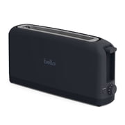 bella TOAST 2-Slice Slim Toaster with Extra Long Slot, 6 Setting Shade Control with Reheat & Cancel Buttons, Slate