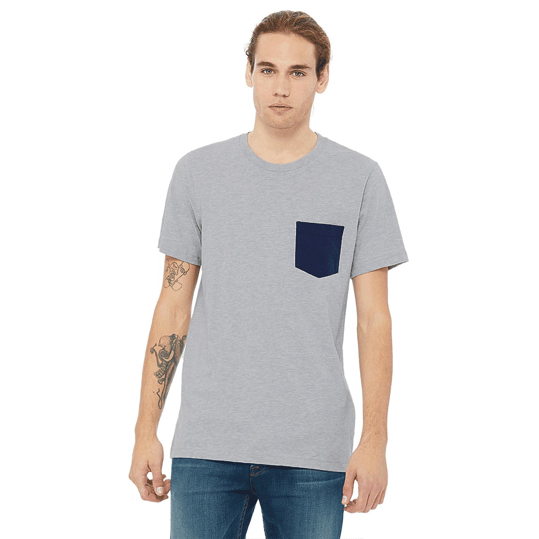 bella + canvas men's jersey short-sleeve pocket t-shirt - Walmart.com