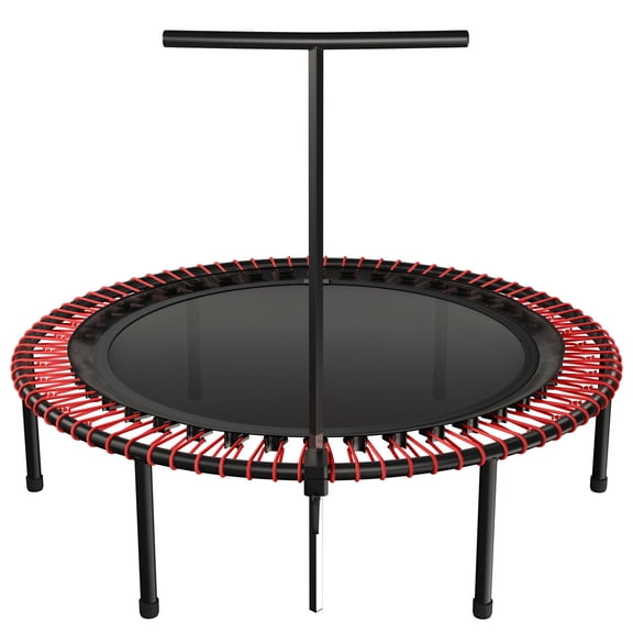 bellicon 49" Rebounder Trampoline, Bungee, Screw Legs, Standard Mat, T-Bar, Red