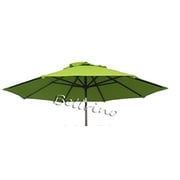 bellrino decor replacement sage green strong & thick umbrella canopy for 9ft 6 ribs sage green canopy only