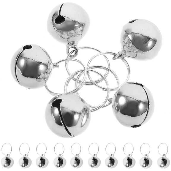 CIMAXIC Craft Bells Bell Pendants Metal Silver 24Pcs