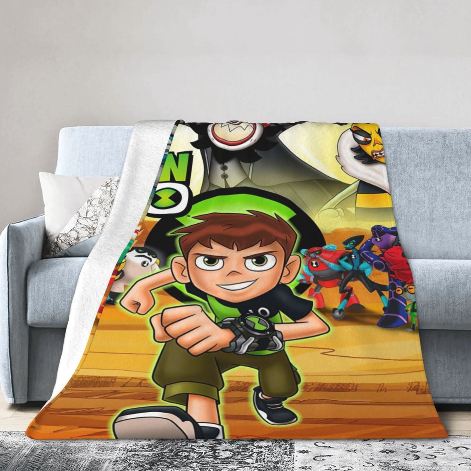 ben 10 Blanket Soft Flannel Vertical Style Throw Blanket for Bed and ...