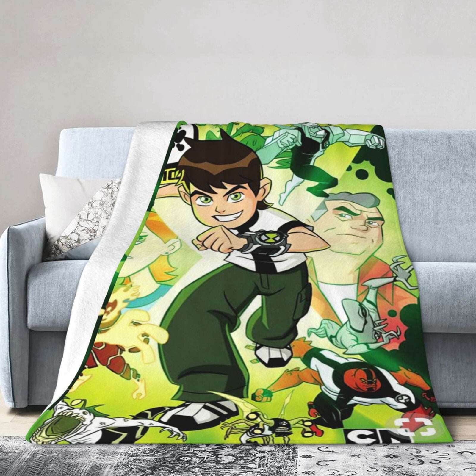 ben 10 Blanket Soft Flannel Vertical Style Throw Blanket for Bed and ...