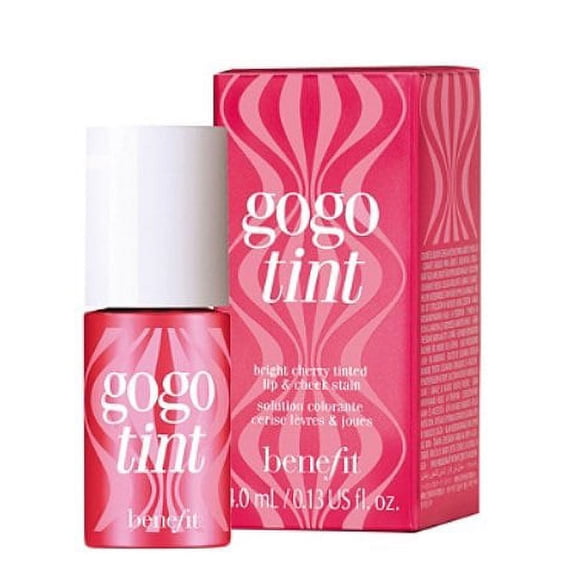 benefit gogotint bright cherry tinted lip & cheek stain" mini, travel size 0.13 fl oz / 4 ml