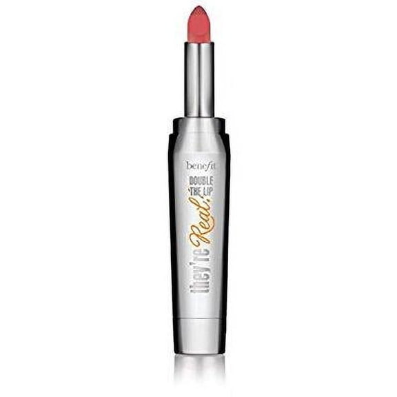 benefit they're real! double the lip lipstick | lusty rose 0.75 g | 0.75 g net wt. 0.02 oz.