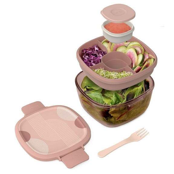 bentgo All-in-One Salad Container Desert Rose 61 oz. (BGLSLPT-MCDR)