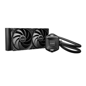 bequiet! PURE LOOP 3 240mm Black CPU liquid cooler for heavily overclocked systems, 2x Pure Wings 3 PWM high-speed fans, Daisy chained PWM fans, PWM pump features 6-pole motor with 3 phases BW027
