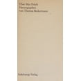 thumbnail image 1 of Pre-Owned Ãber Max Frisch (Edition Suhrkamp) (Other) 9783518004043, 1 of 1