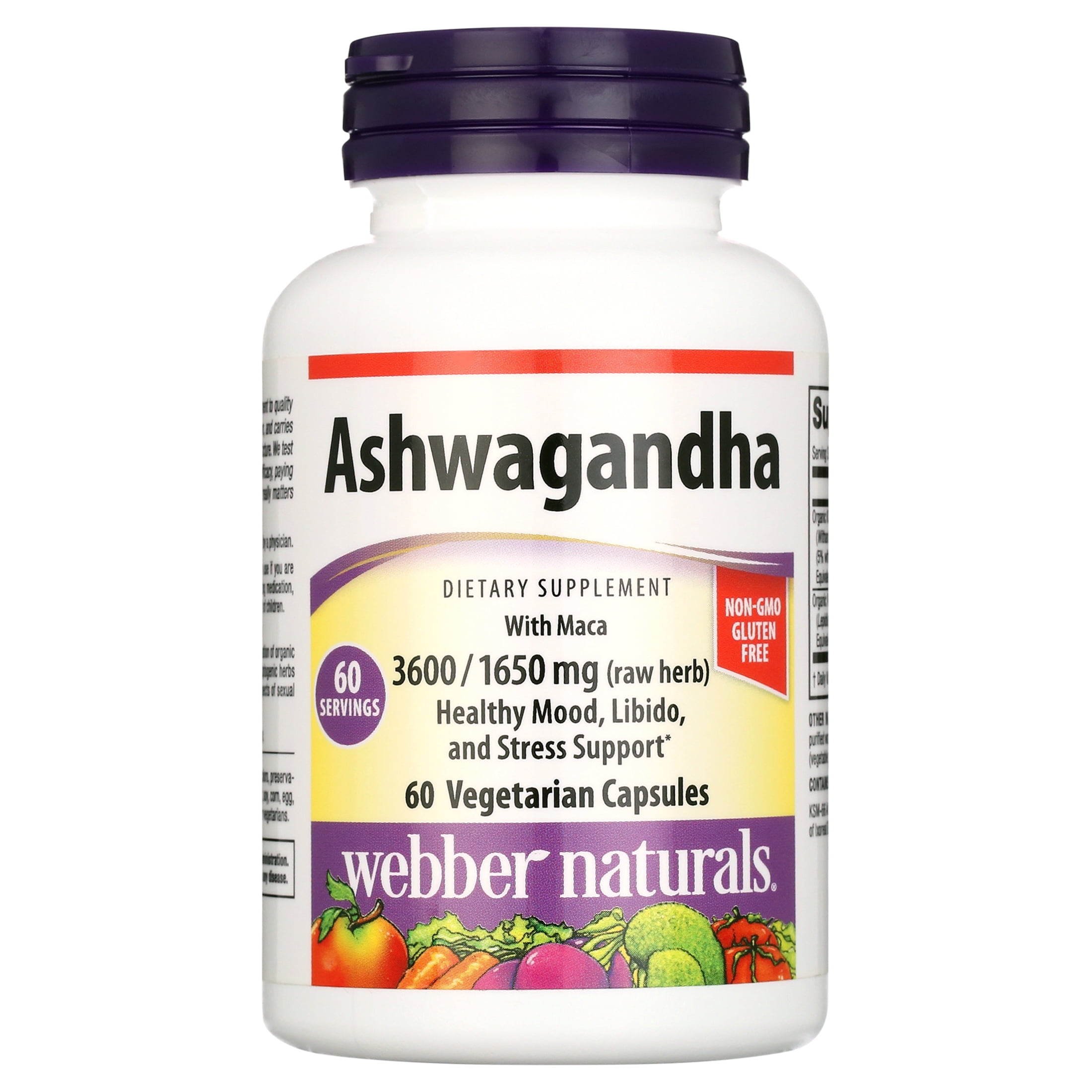 ber Naturals Ashwagandha with Maca, 3,600 mg of Ashwagandha Root