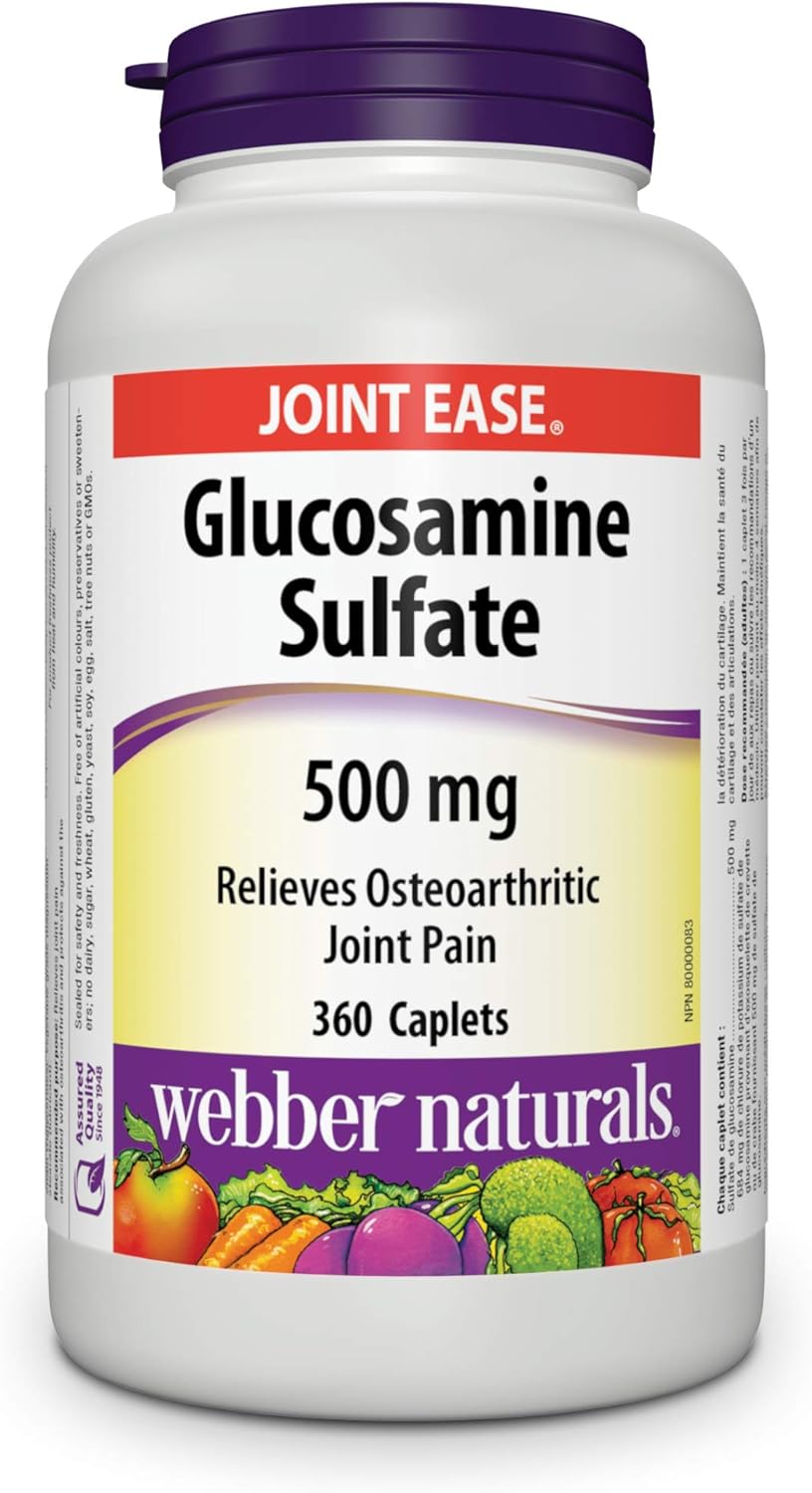 ber Naturals Glucosamine Sulfate Super Size Caplets, 500mg 360 Count