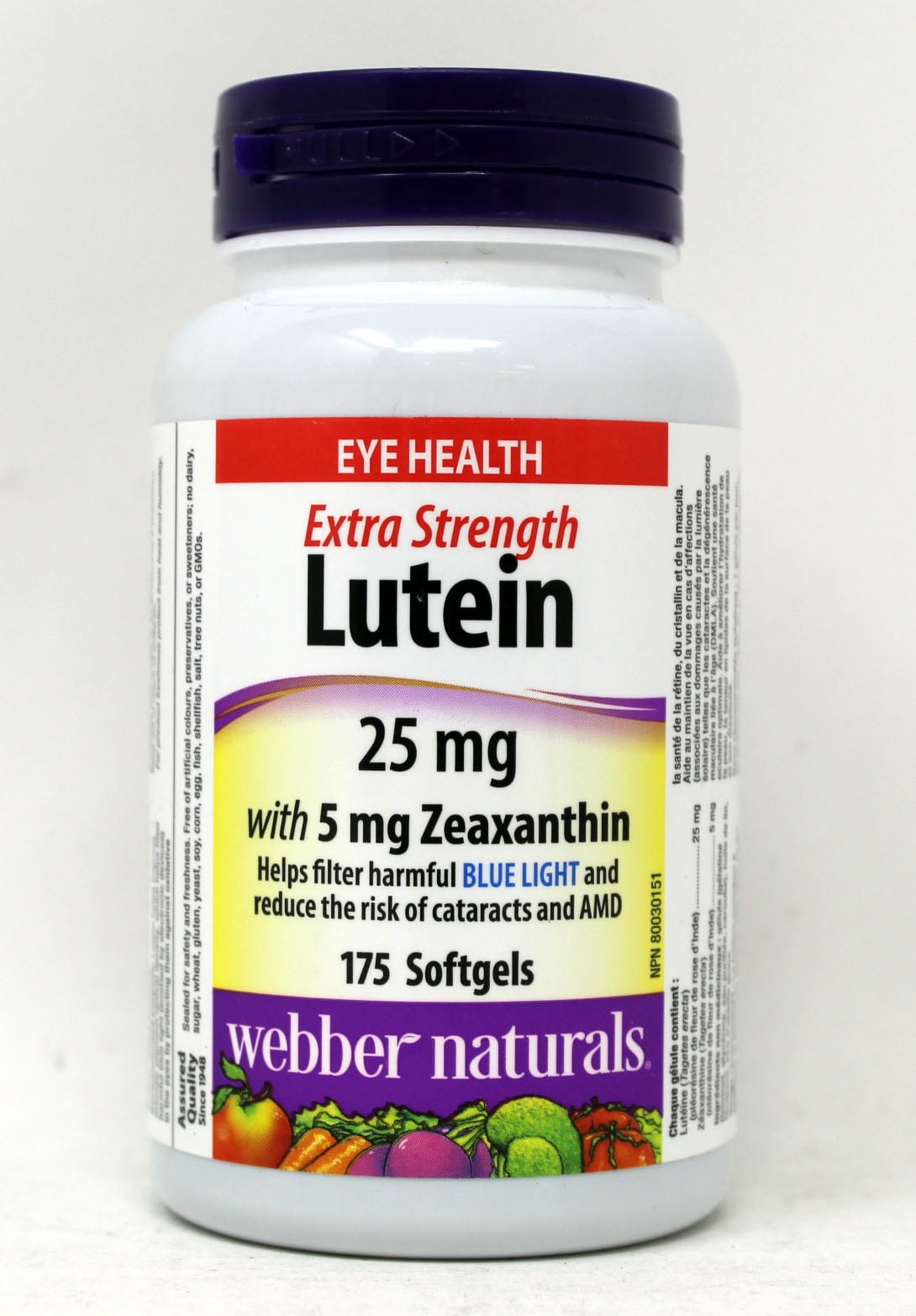 ber Naturals Lutein 25 mg with Zeaxanthin 5 mg for Eye Health 175