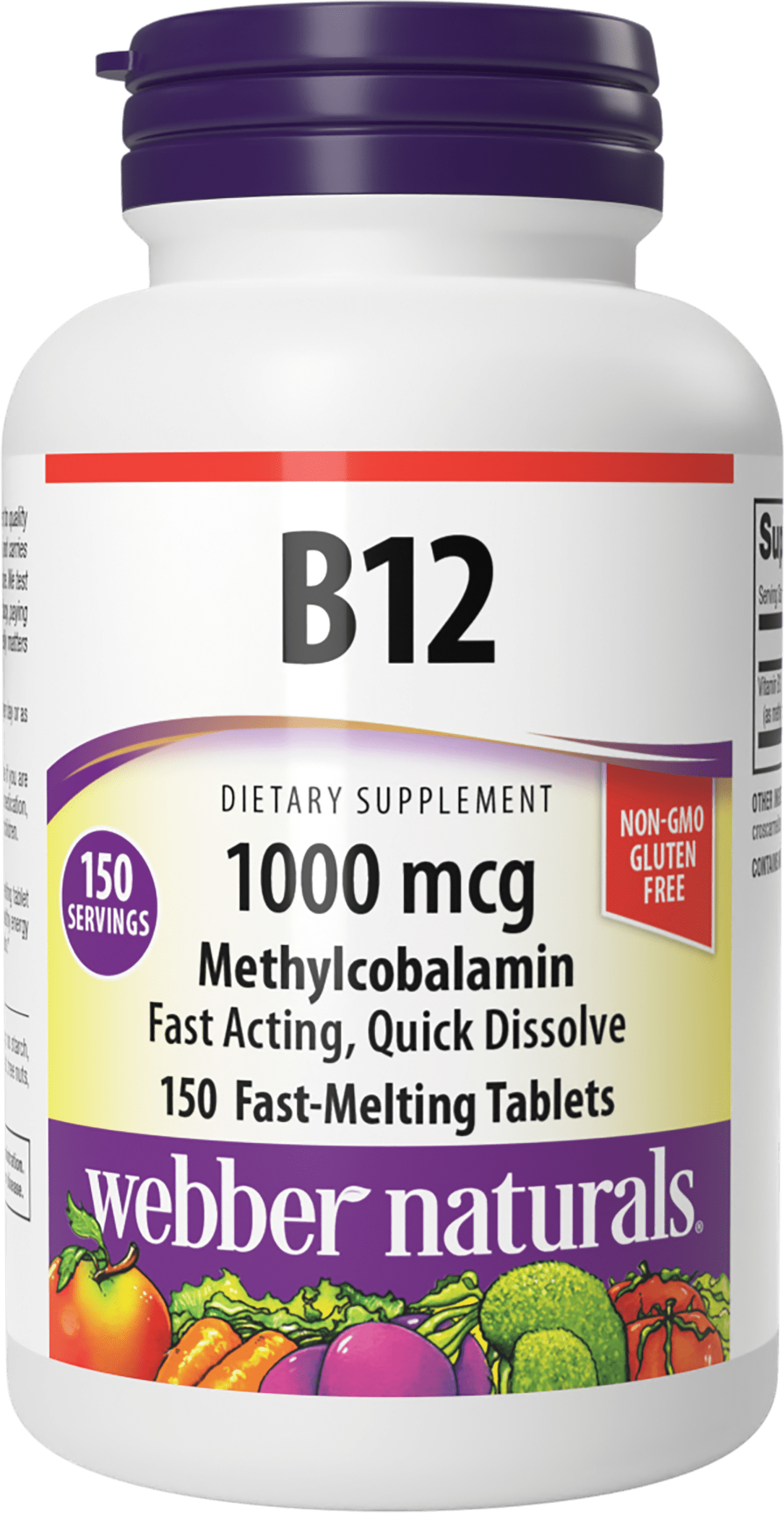 ber Naturals Vitamin B12 1,000 mcg, 150 FastMelting Tablets