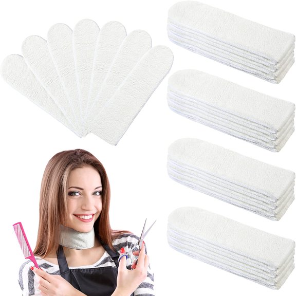 ber Terry Cloth Neck Strips Fast Drying Towel for Absorbent Barber Strip Salon Hair Cutting Shampoo Wrap Stylist Spa, White(24)