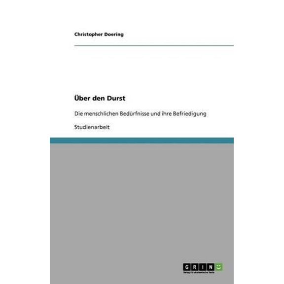Uber Den Durst