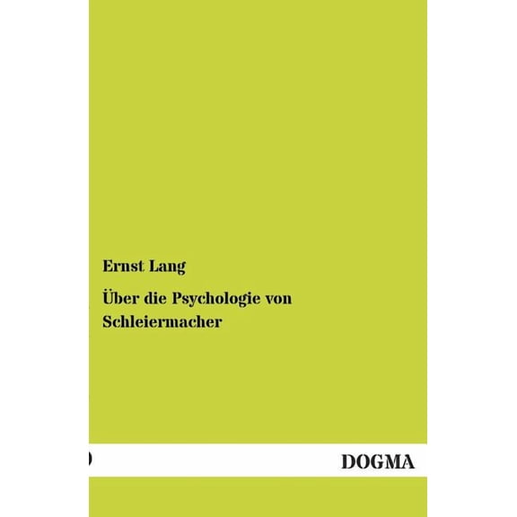 ber die Psychologie von Schleiermacher, (Paperback)