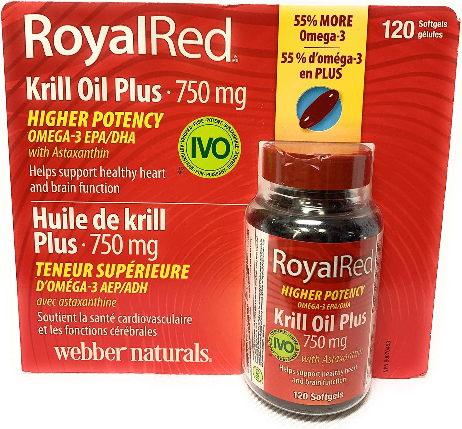 ber naturals RoyalRed Krill Oil Plus 750 mg with Astaxanthin, 120
