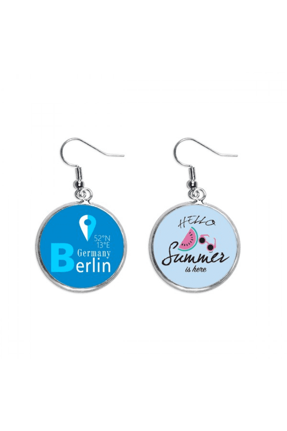 berlin geography coordinates trave earring drop summer watermelon earring wear