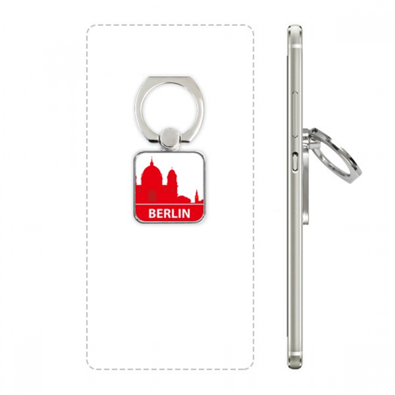 berlin germany red landmark pattern square cell ph stand holder bracket universal support