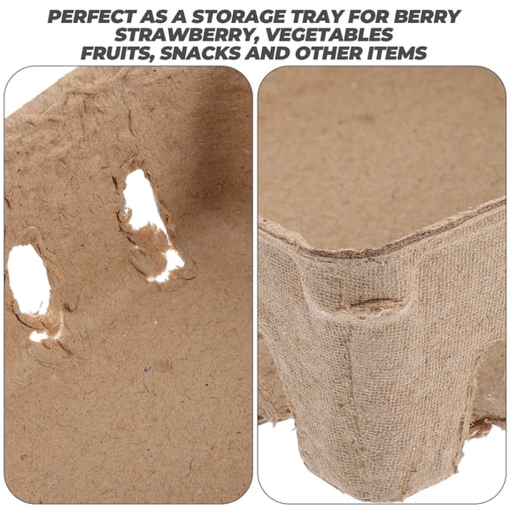 berry basket 50Pcs Paper Berry Basket Household Fruit Tray Berry Fruit Basket Paper Pulp Basket