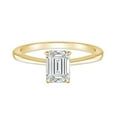 thumbnail image 1 of beryl_creation 0.55 Ct Emerald Cut White Diamond Wedding Engagement Solitaire Ring 14K Yellow Gold Plated 925 Sterling Silver For Women's -7.5, 1 of 1
