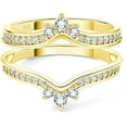 thumbnail image 1 of beryl_creation 1.10 Ct Round Cut White Diamond Engagement Wedding Pinky Ring For Men's 14K Yellow Gold Plated 925 Sterling Silver -10, 1 of 3