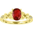 thumbnail image 1 of beryl_creation 1.20 Ct Oval Cut Red Ruby Wedding Engagement Halo Ring 14K Yellow Gold Plated 925 Sterling Silver For Women's -7, 1 of 1