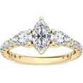 thumbnail image 1 of beryl_creation 1.32 Ct Marquise Cut White Diamond Engagement Wedding Halo Ring 14K Yellow Gold Plated 925 Sterling Silver For Women's -5, 1 of 1