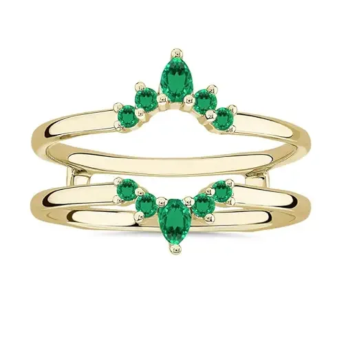 beryl_creation Ct Pear Cut Green Emerald Engagement Wedding