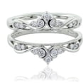 thumbnail image 1 of beryl_creation 1.90 Ct Round Cut White Diamond Wedding Engagement Enhancer Wrap Guard Women's Ring 14K White Gold Plated 925 Sterling Silver -4.5, 1 of 1