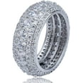 thumbnail image 1 of beryl_creation 14K White Gold Plated 2.20 Ct Round Cut White Diamond Engagement Wedding Full Band Ring 925 Sterling Silver For Men's -6.5, 1 of 1