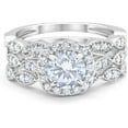 thumbnail image 1 of beryl_creation 2.00 Ct Round Cut White Diamond Wedding Engagement Bridal Ring Set 14K White Gold Plated 925 Sterling Silver For Women's -6.5, 1 of 3